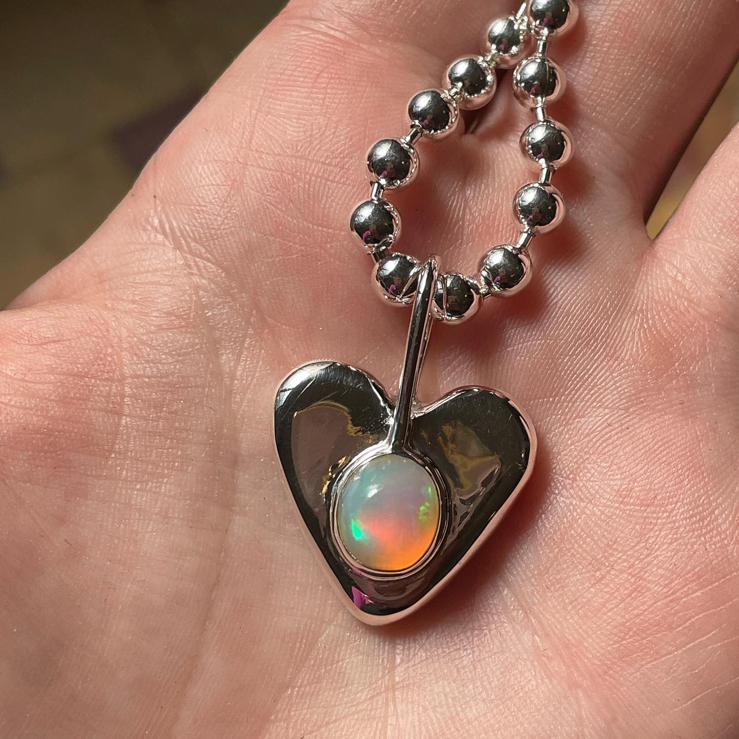 CHEWING GUM HEART NECKLACE