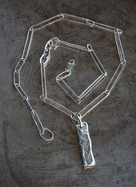 Silver Handmade Chain Fidge Necklace