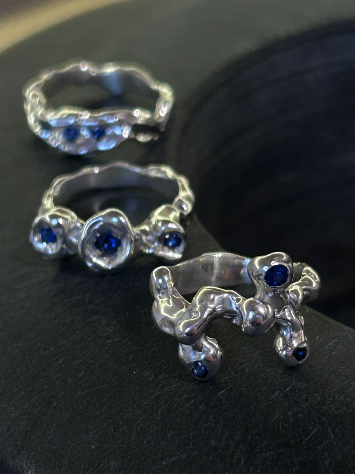 Sapphire and Silver Ring