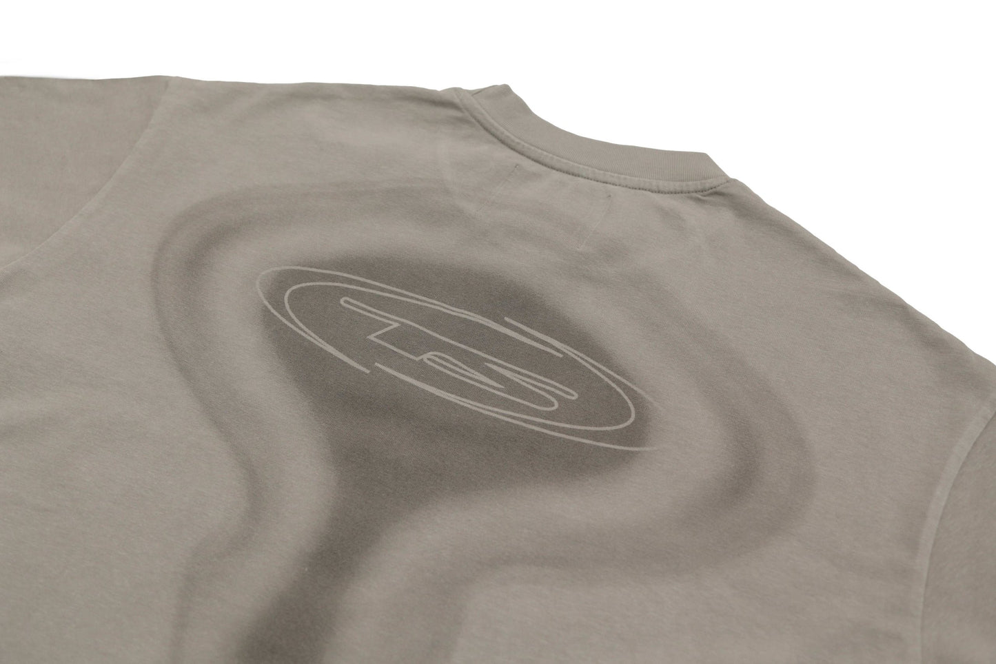 Classy T-Shirt Corroded Print Grey Stone