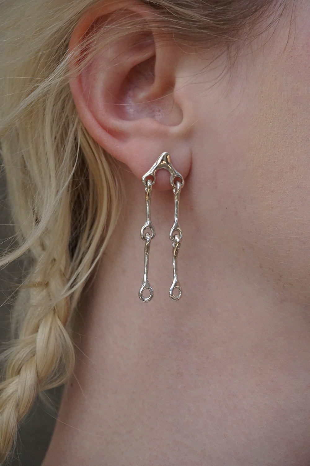 Silver Joint Circuity Earrings