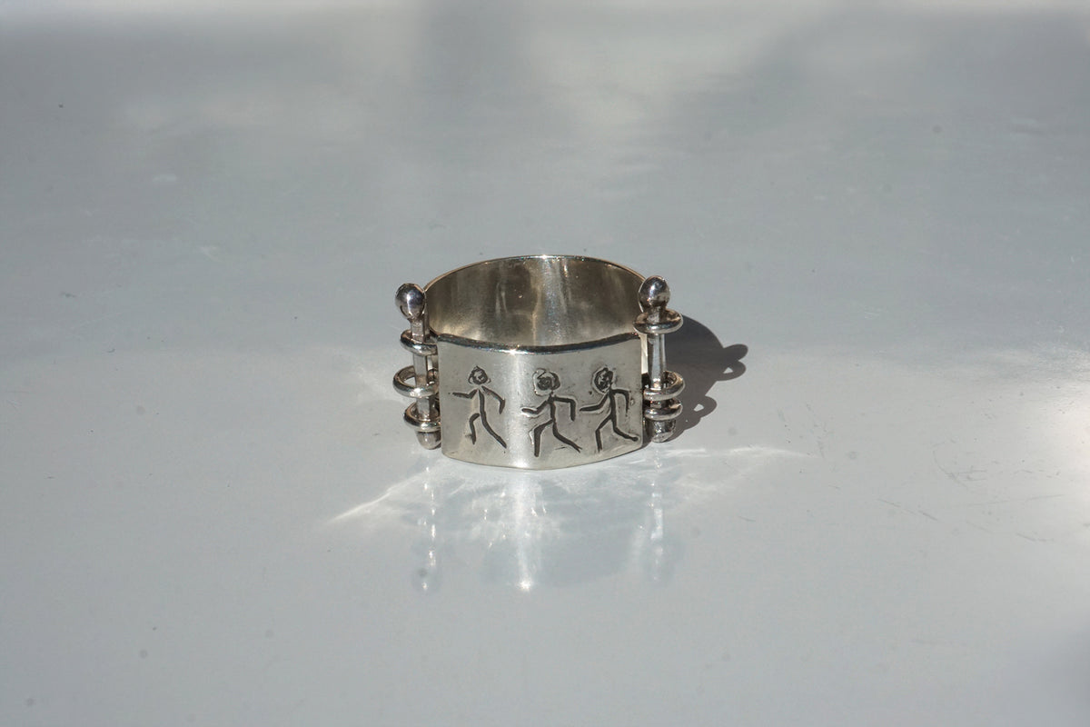 Silver Modular Ring - figurines