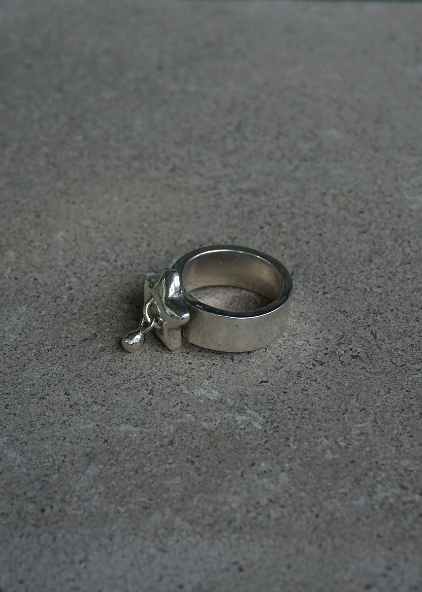 Silver Ornament Star Ring (size 8)