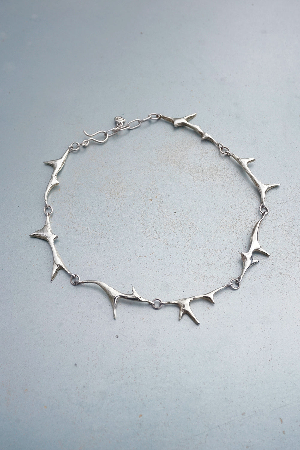 Silver Liquid Thorns Necklace