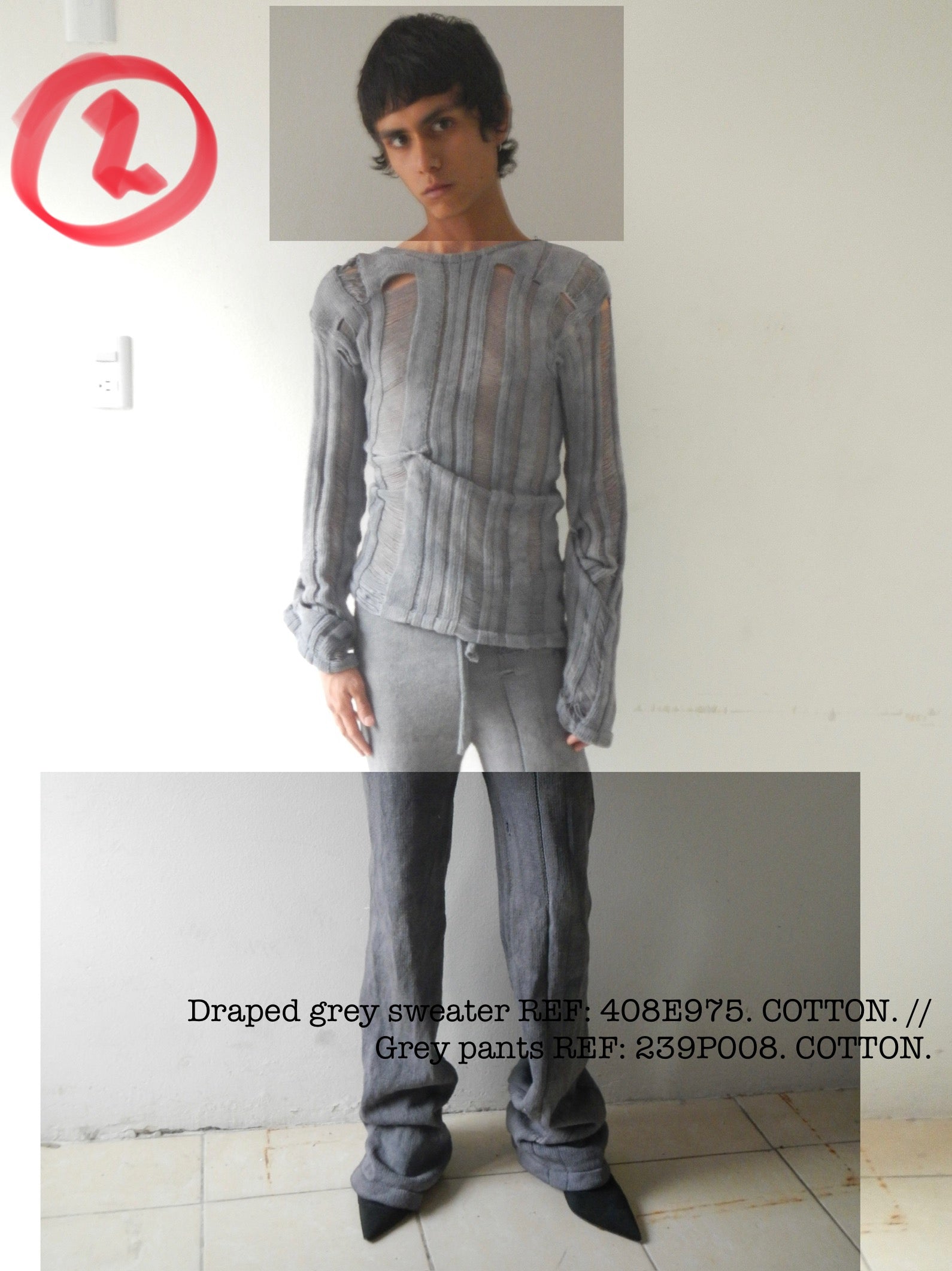 Draped sweater GREY