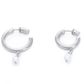 Au Hoops Pearl Medium