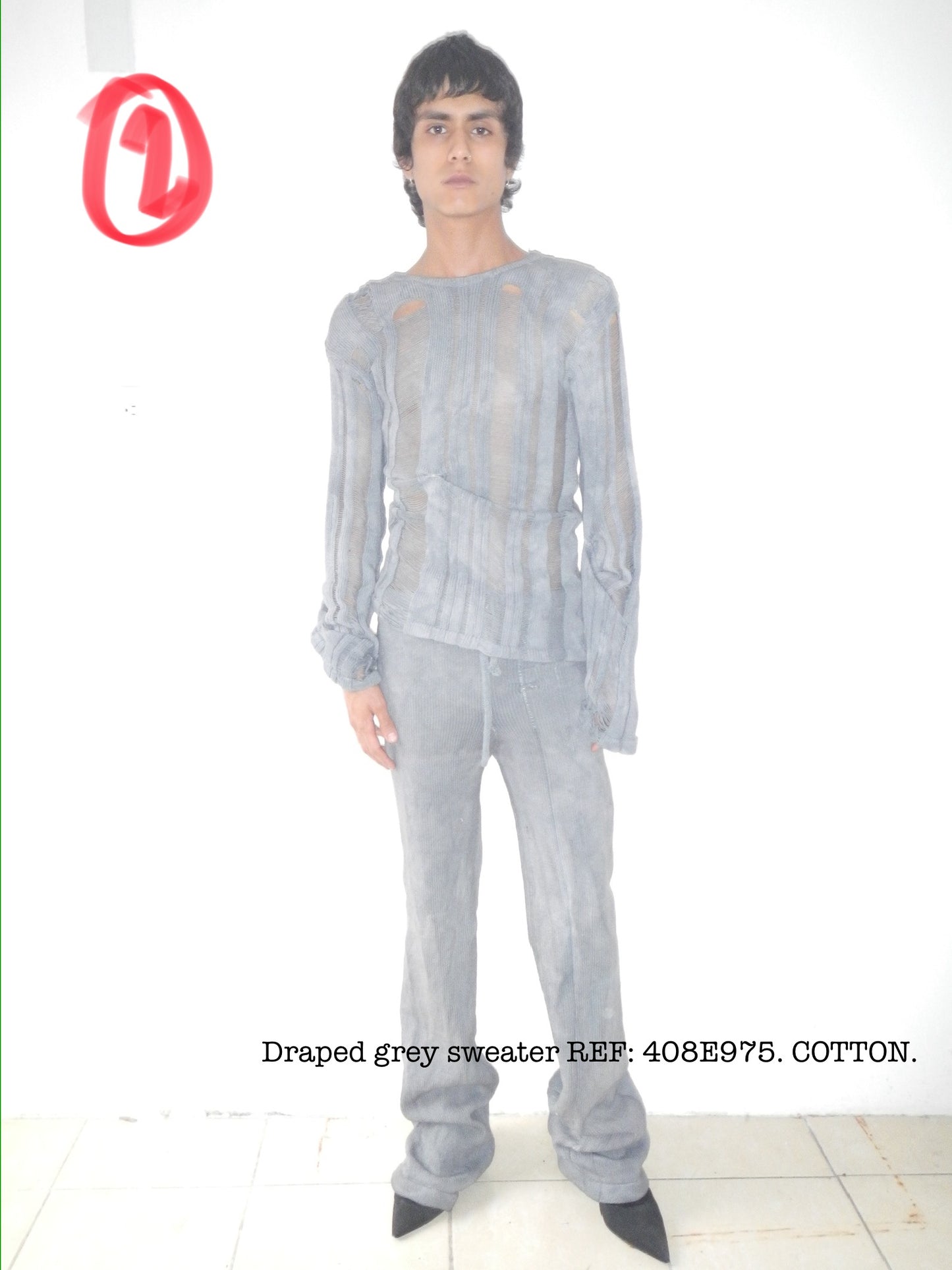 Draped sweater GREY