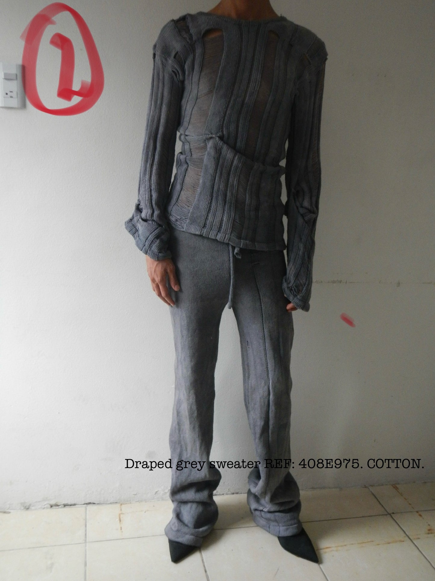 Draped sweater GREY
