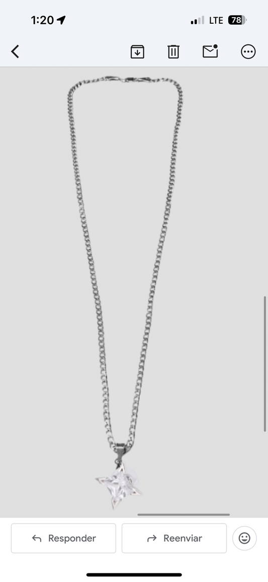 Silver shard necklace