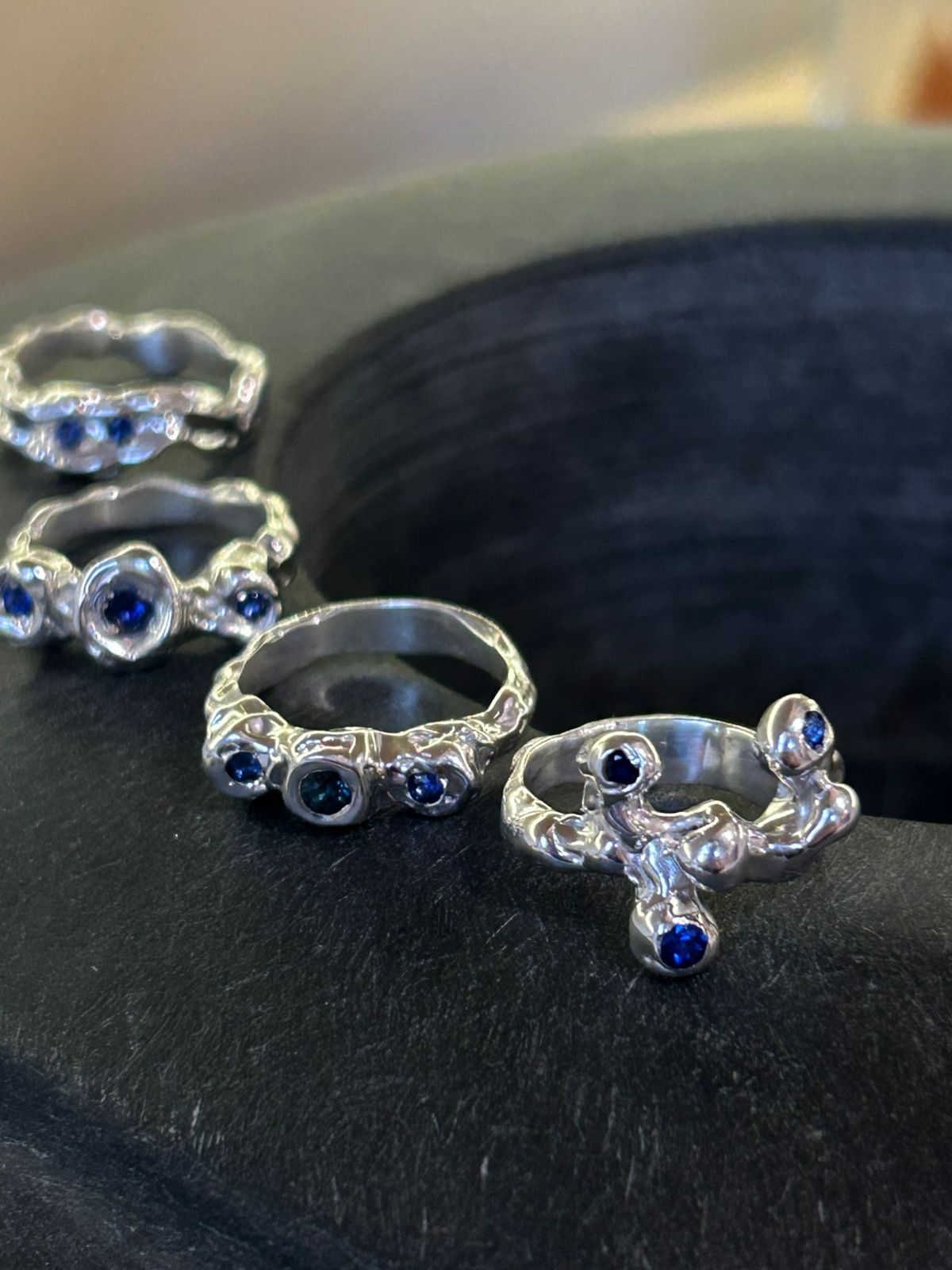 Sapphire and Silver Ring