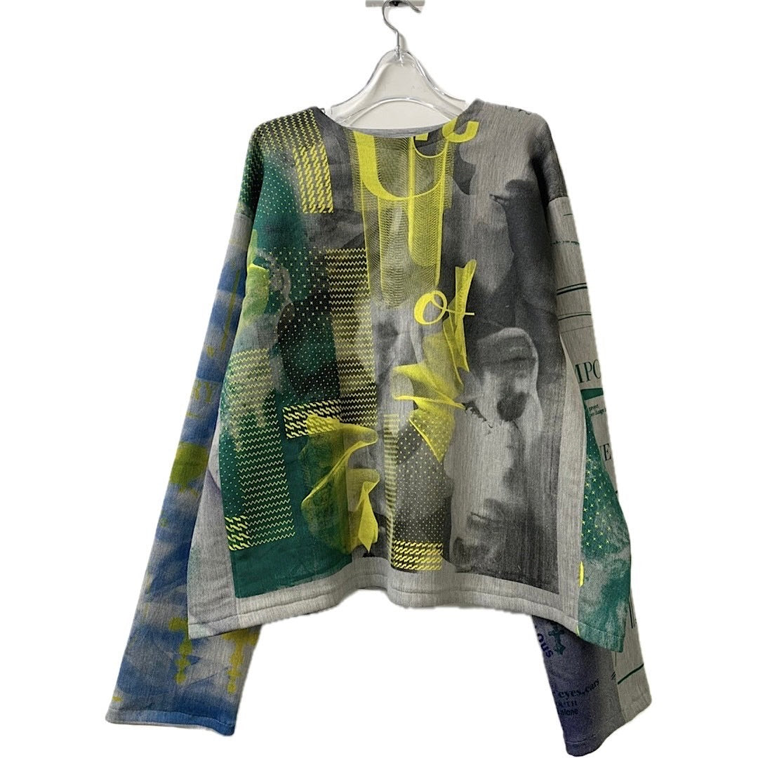 Gray silkscreen sweat shirt