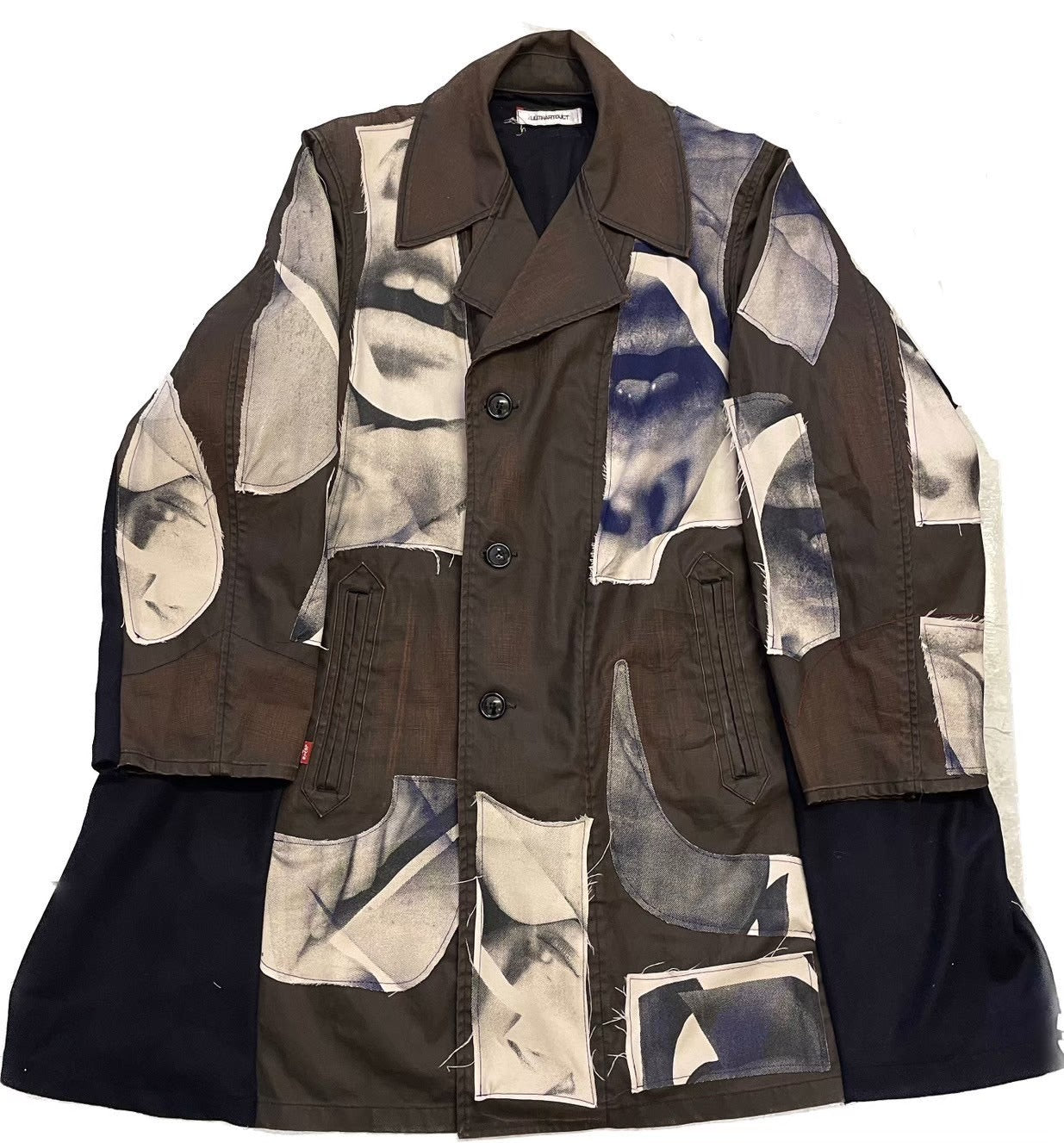 Patch long coat