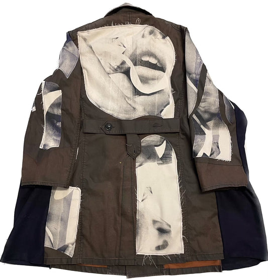 Patch long coat