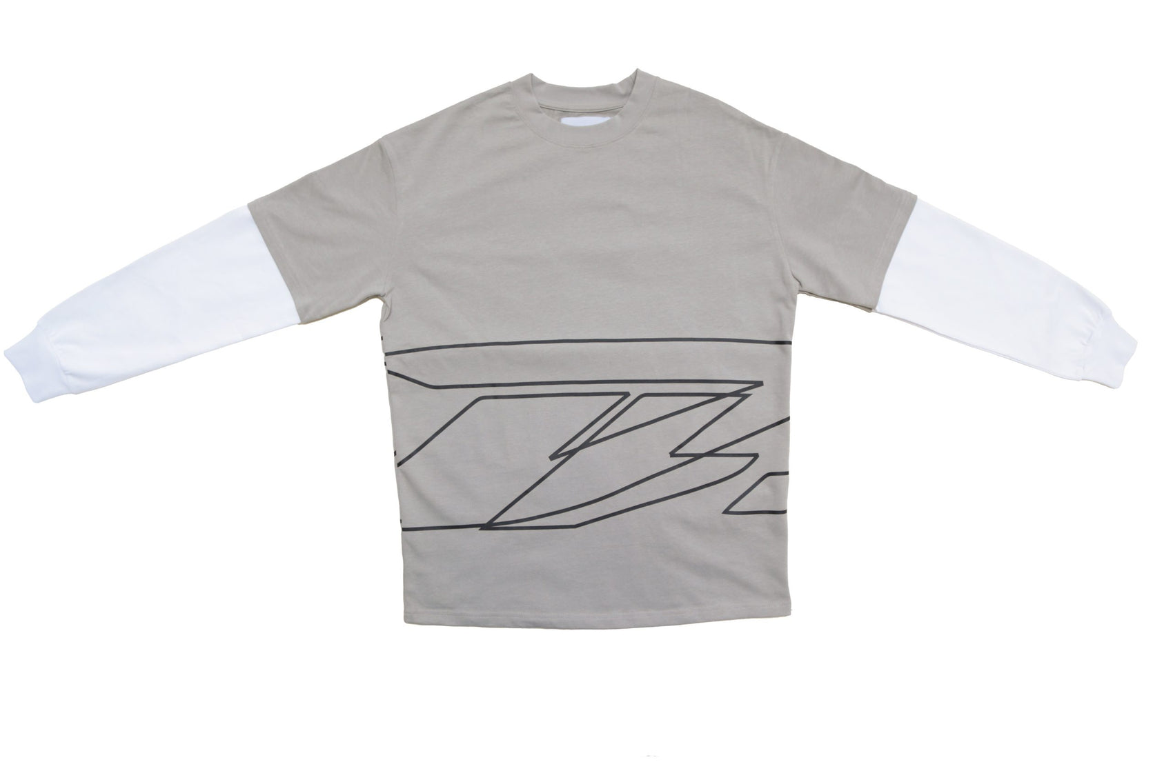 Two Layer Tee Pure Grey