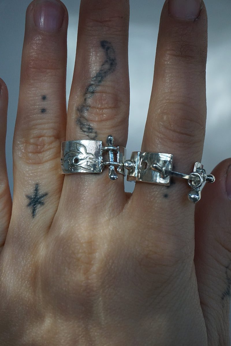 Silver Modular Ring (size 8)