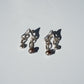 Silver Asymmetric Star Posts with Ball Charm
