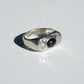 Silver Signet Ring with Black Star Diopside