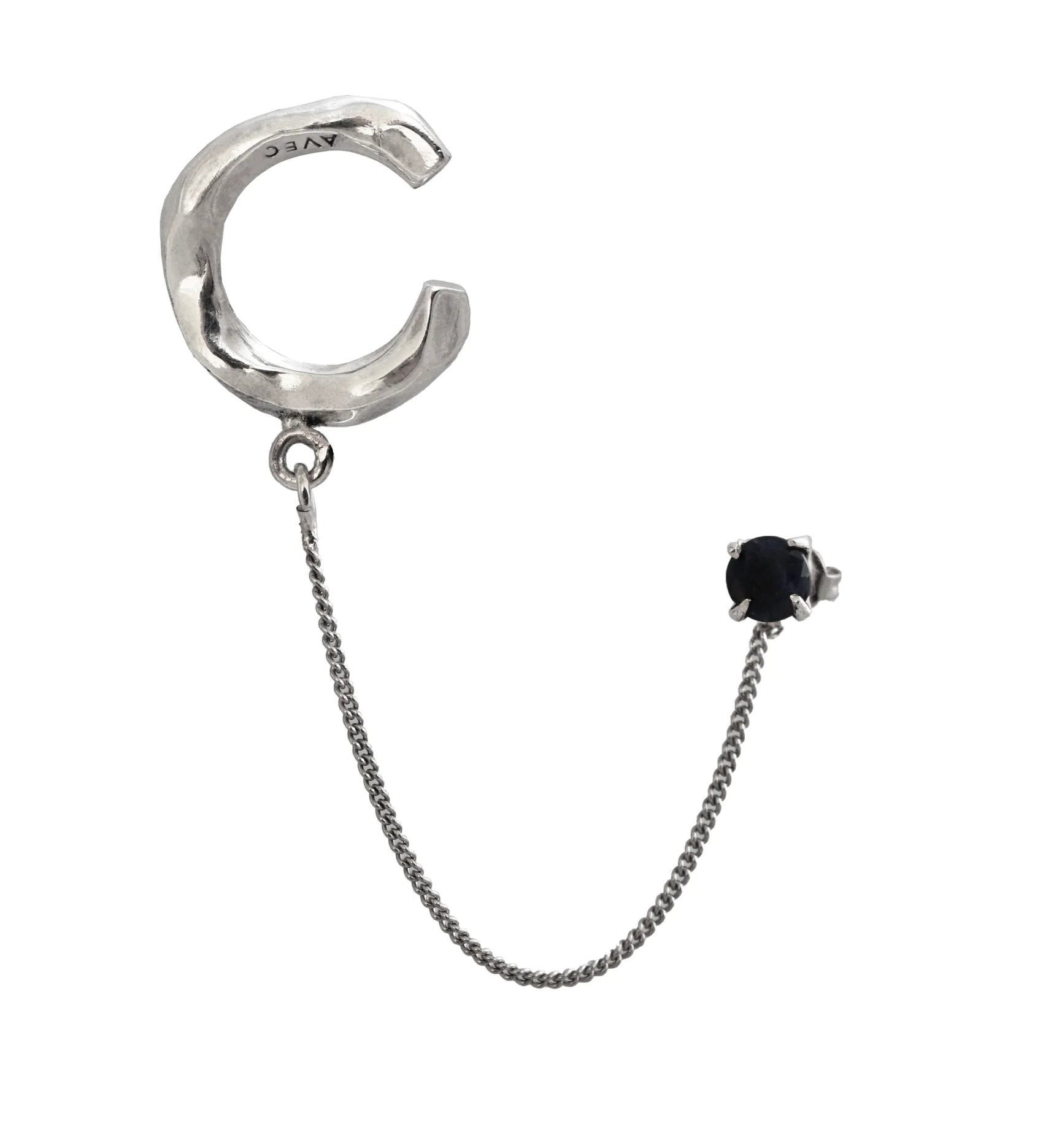 Molten Sapphire Earring Chain & Earcuff