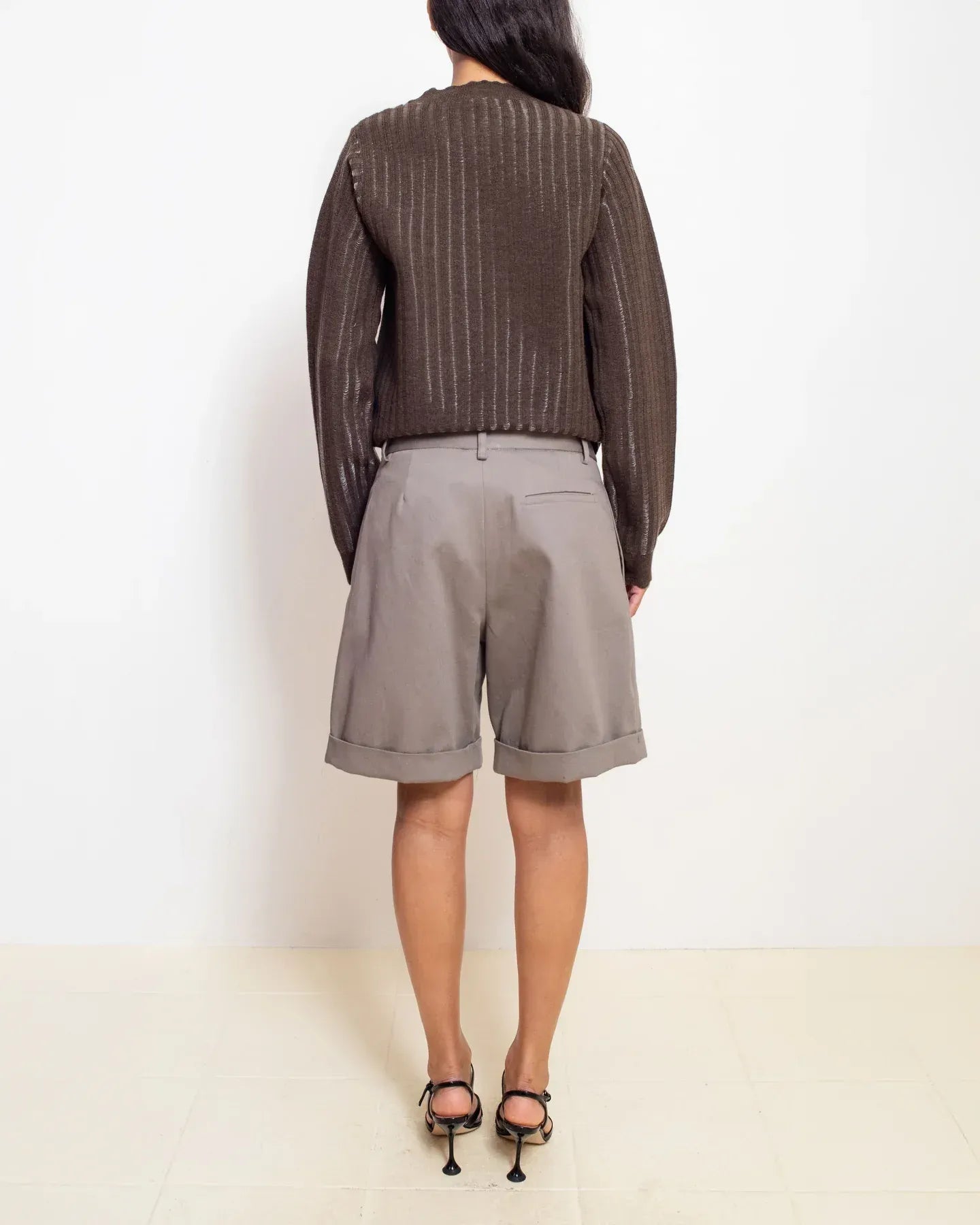 Knitted Mohair Crew Neck Sweater