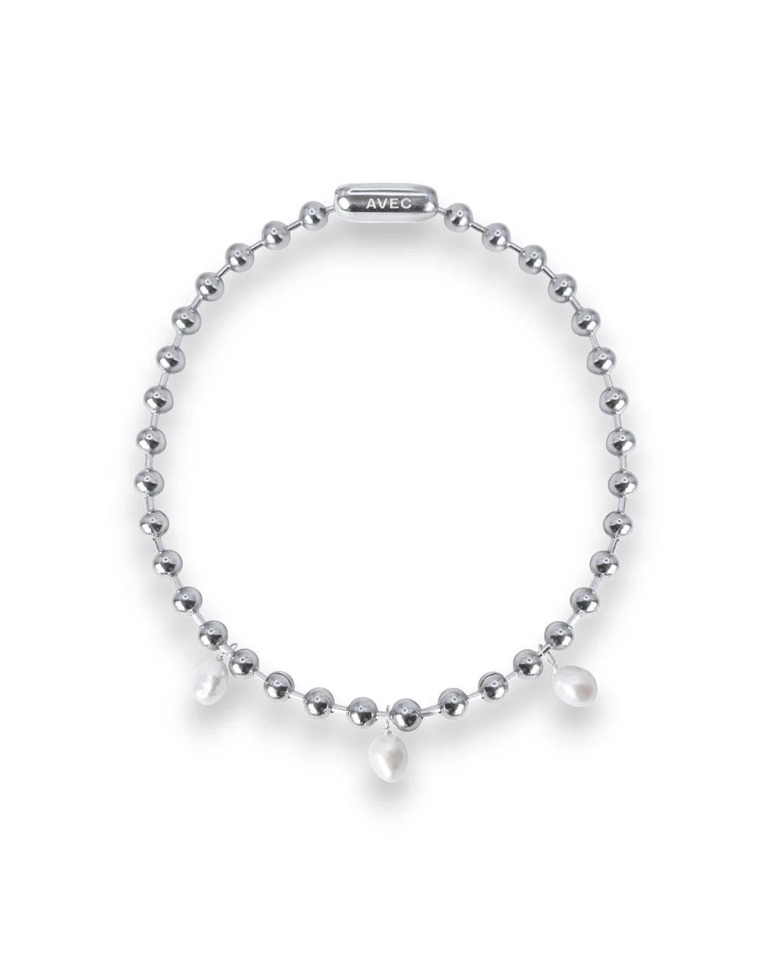 ROCKY NECKLACE 3 PEARL
